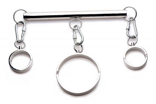 Stainless Steel Yoke With Collar And Cuffs Sex Toy Product