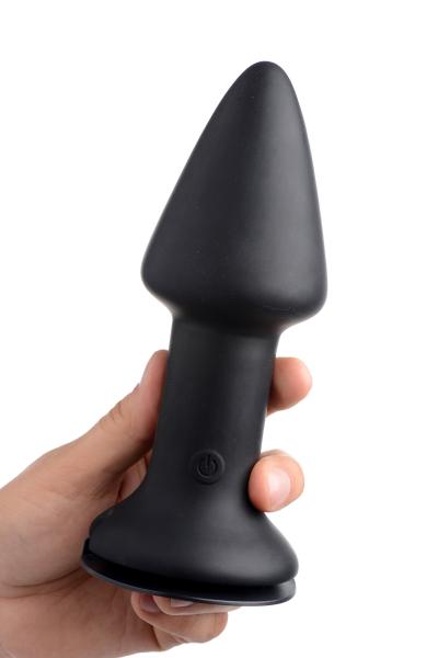 Mega Spade 10X Vibrating XL Silicone Plug Black Sex Toy Product