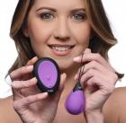 10x Silicone Vibrating Egg - Purple Image 2
