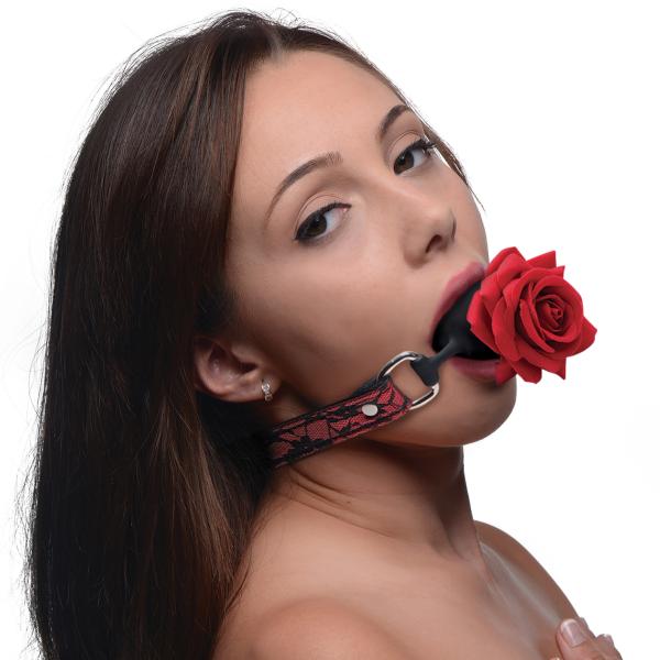 Silicone Ball Gag With Rose Silicone Ball Gag With Rose