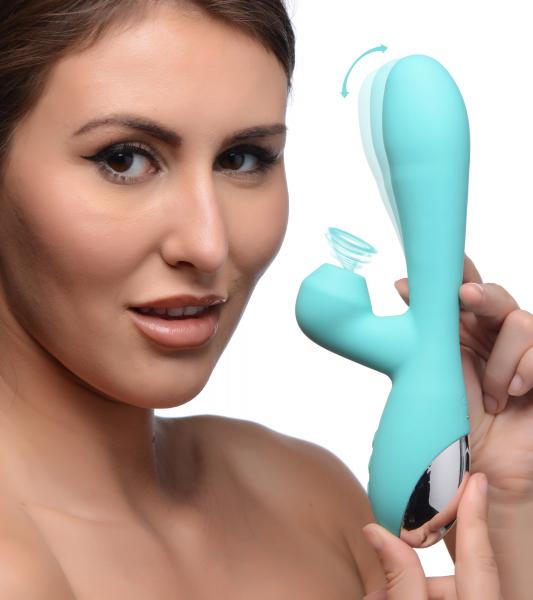 Shegasm 5 Star 7x Suction Come-hither Silicone Rabbit – Teal