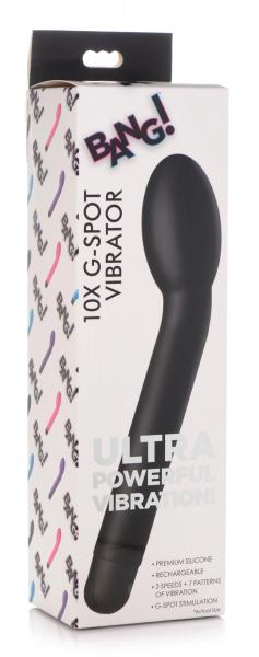 10x Silicone G-spot Vibrator – Black