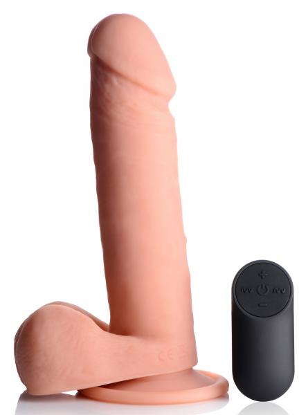 Big Shot Vibrating Remote Control Silicone Dildo With Balls - 8 Inch Sex Toy Product