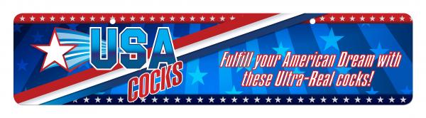 USA Cocks Display Sign