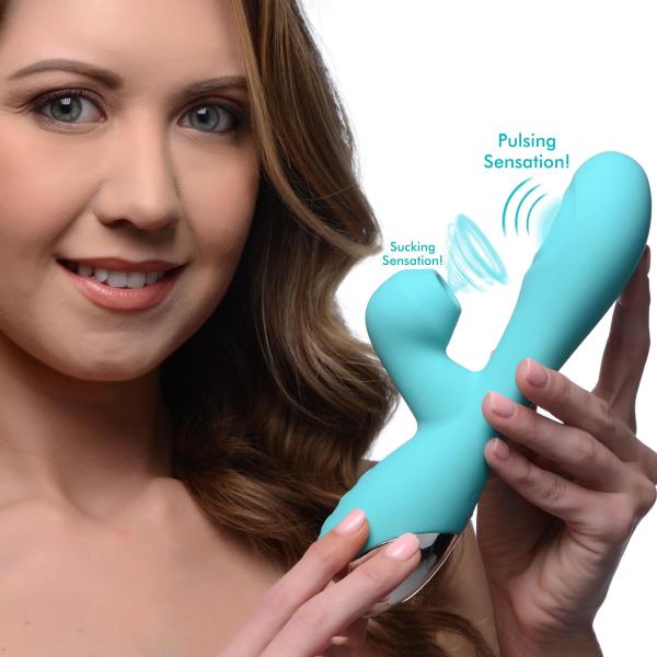 10x Silicone Suction And Pulsating Rabbit Vibrator