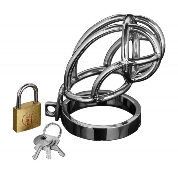 Captus Stainless Steel Locking Chastity Cage Sex Toy Product