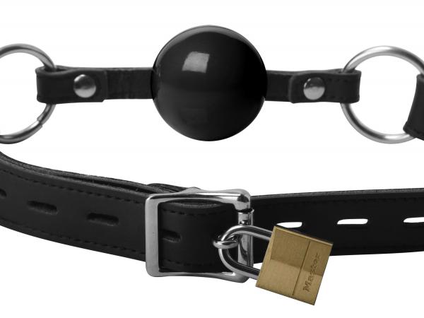 Classic Locking Silicone Ball Gag Black Sex Toy Product
