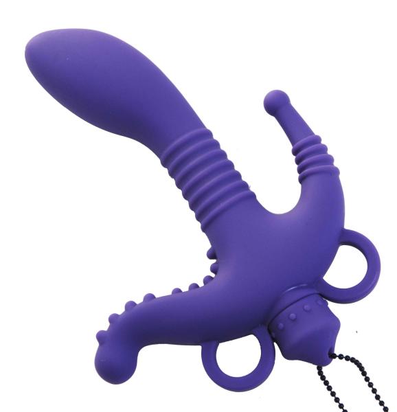 3 Way Vibrating Silicone Stimulator Sex Toy Product