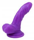 Silicone Curvy 4 Inches Realistic Suction Cup Mini Dildo Purple Sex Toy Product