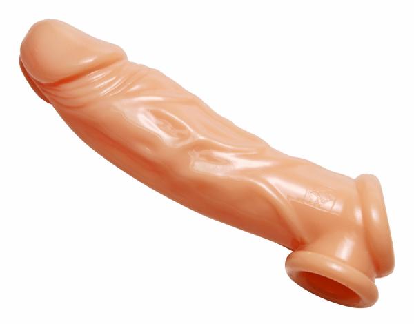 Realistic Penis Enhancer And Ball Stretcher Beige Sex Toy Product