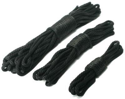 Premium Black Nylon Bondage Rope 50 Feet Sex Toy Product