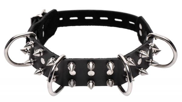 Strict Leather Spiked Dog Collar Sex Toy Product