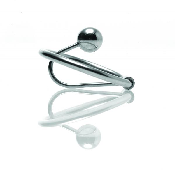 Halo Urethral Plug With Glans Ring Steel Silver Sex Toy Product